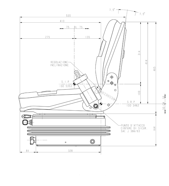 Bovendeel COBO SC45 met rolgordel